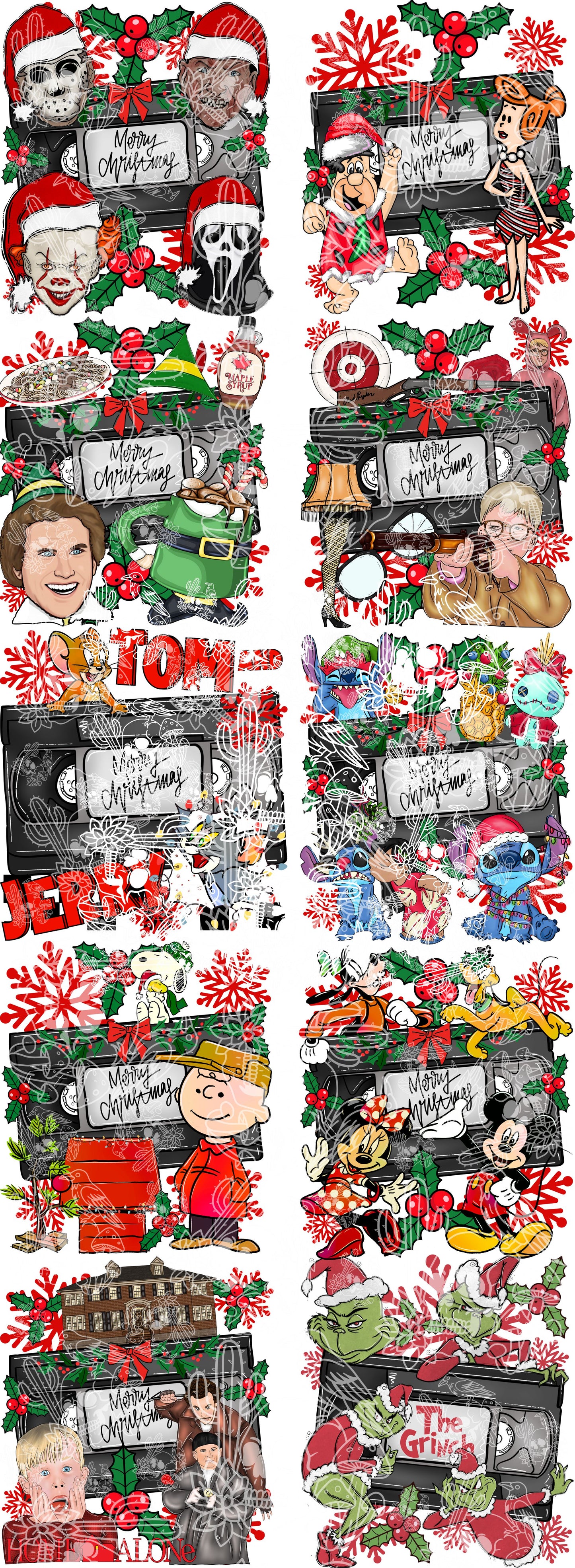 Christmas Tapes 22X60 gang sheet