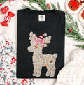 Christmas light reindeer DTF