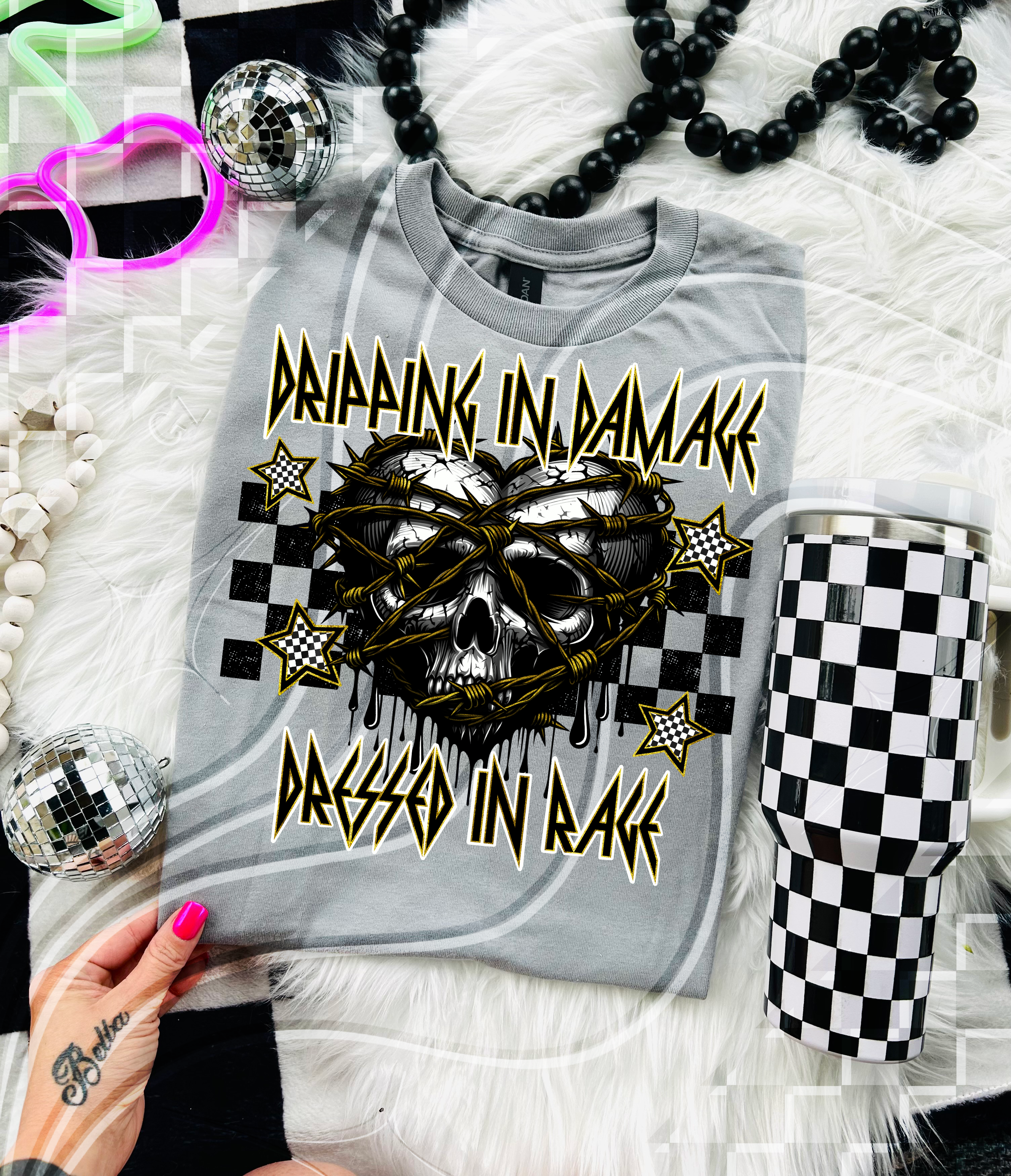 Dripping in Damage Dressed in Rage DTF
