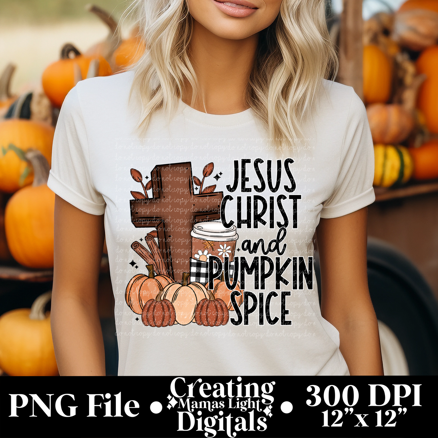 Jesus Christ and Pumpkin Spice  DTF - TWO DOLLA PALOOZA