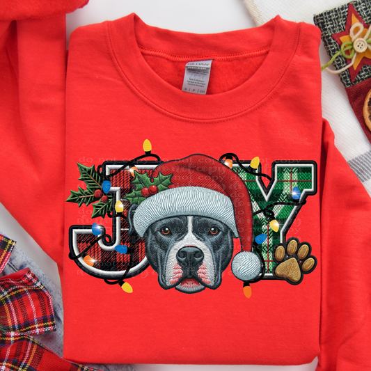 Grey Pitbull Joy DTF