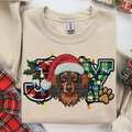Long Haired Dachshund Joy DTF