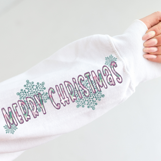 Pastel Merry Christmas Sleeve DTF