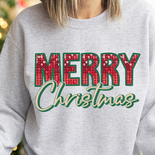 Merry Christmas Red and Green DTF