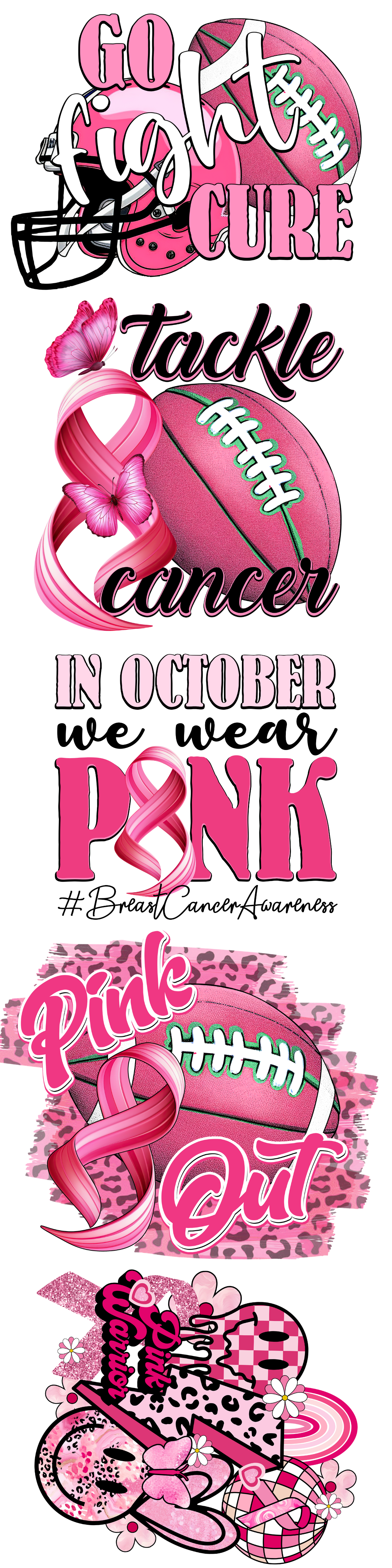 Breast Cancer Awareness Gang Sheet DTF