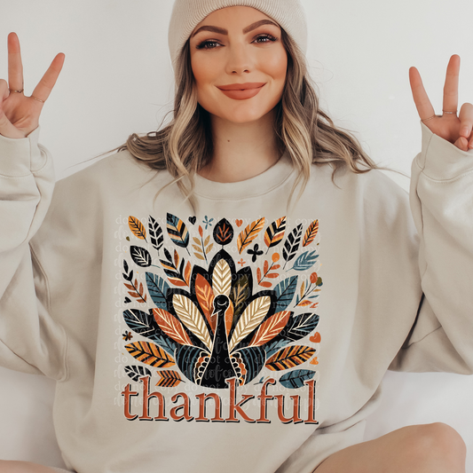 Thankful Boho Turkey DTF