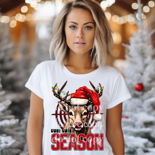 Tis The Season Santa Deer DTF